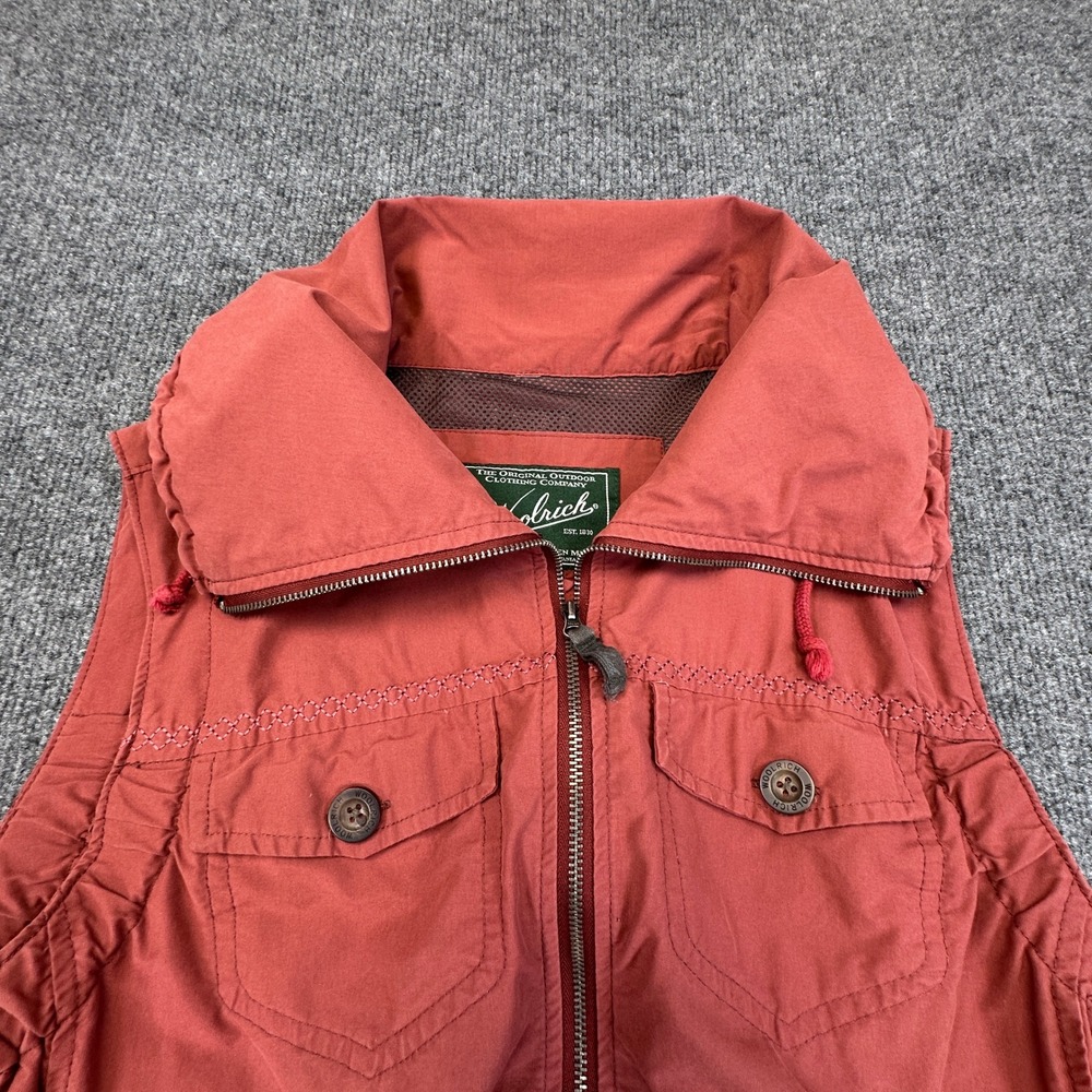 Woolrich Utility Vest Women Medium Light Raisin Full Zip Funnel Neck Lightweight - Picture 11 of 13